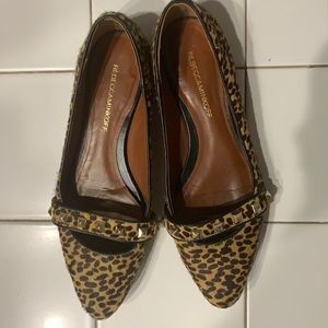 Rebecca Minkoff Calf Hair leopard loafers sz 9